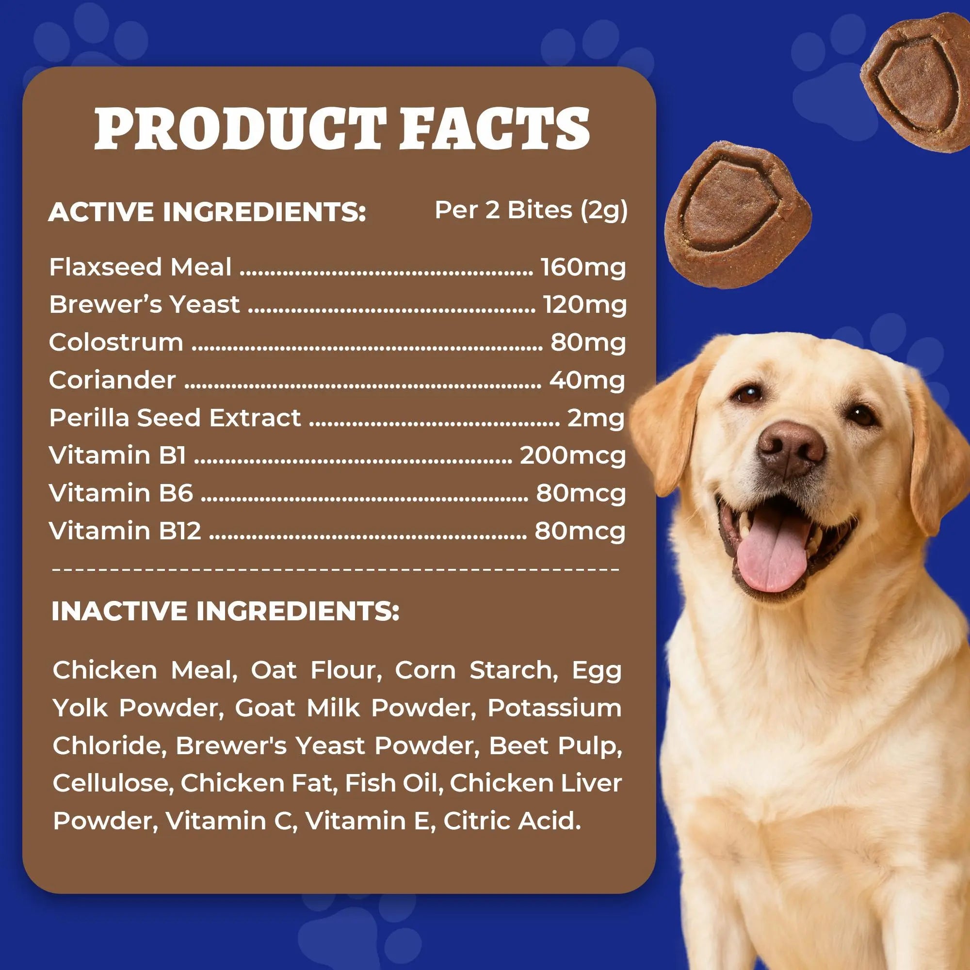 Wellix Flea & Tick Support Chews for Dogs - Essential Skin & Coat Care Supplement for Happy, Healthy Pets