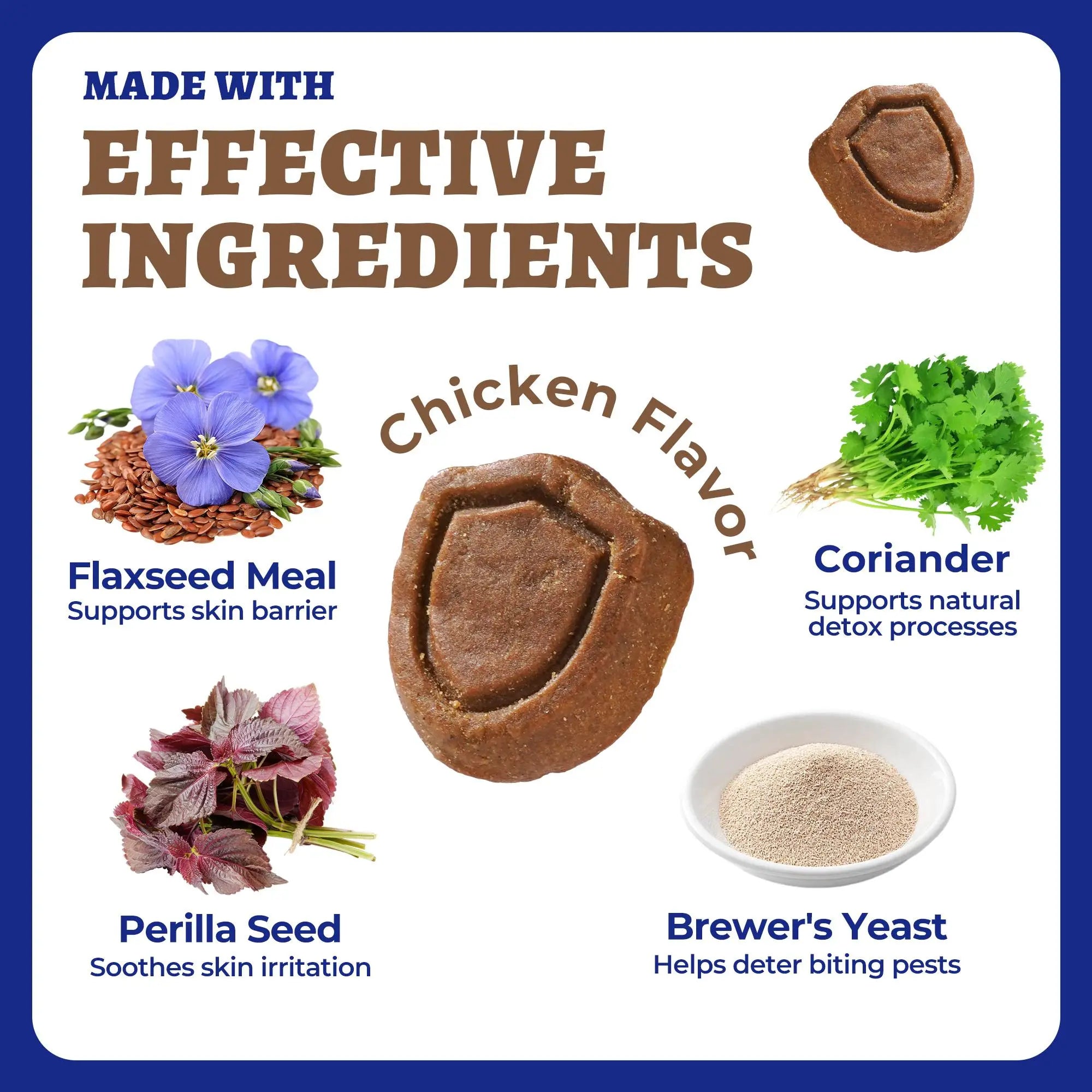 Wellix Flea & Tick Support Chews for Dogs - Essential Skin & Coat Care Supplement for Happy, Healthy Pets