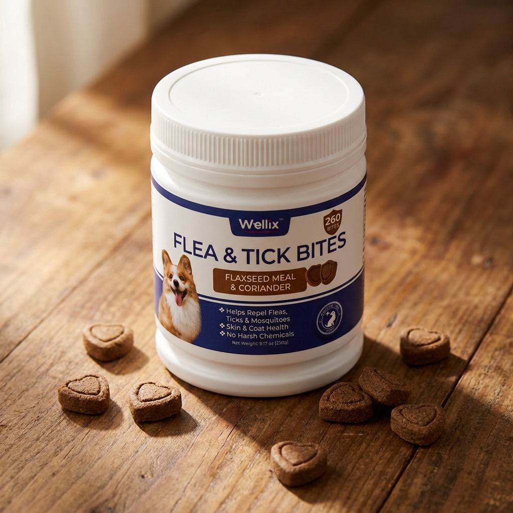 Wellix Flea & Tick Support Chews for Dogs